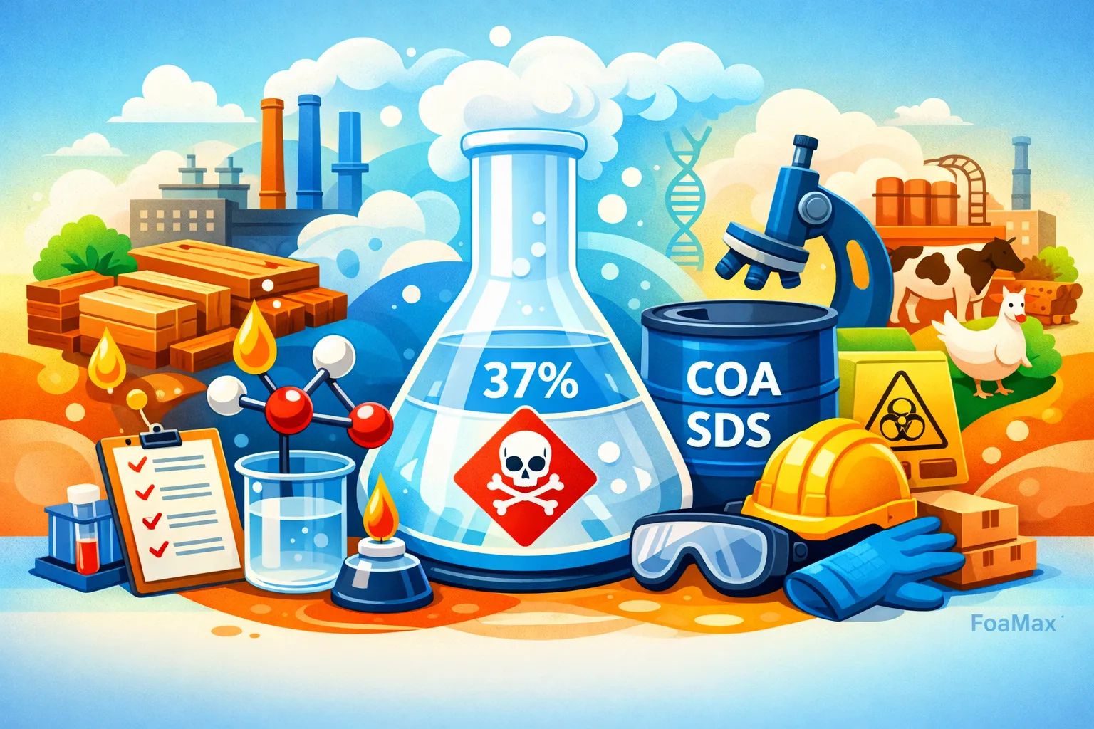 خرید فرمالین صنعتی ۳۷ درصد به‌عنوان محلول فرمالدهید برای کاربردهای شیمیایی و صنعتی