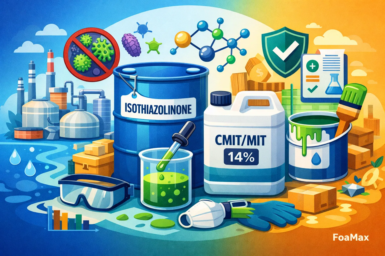 خرید ایزوتیازولین صنعتی MIT و CMIT/MIT به‌عنوان نگهدارنده ضد میکروب در سیستم‌های آبی