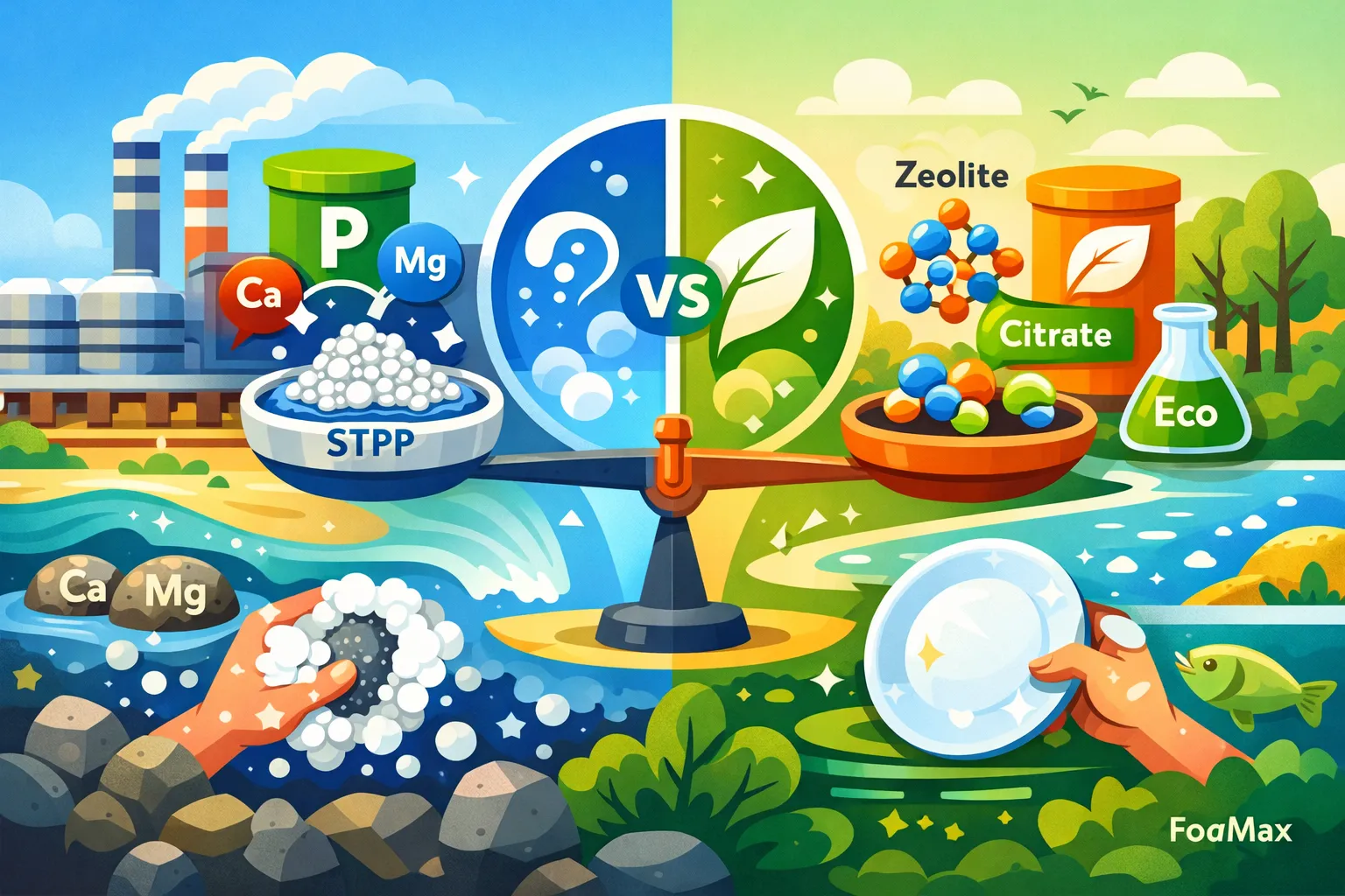 مقایسه عملکرد سازنده های فسفاتی و غیرفسفاتی در فرمول شوینده ها