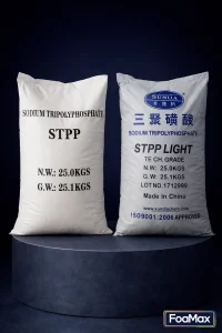 سدیم تری پلی فسفات STPP در کیسه 25 کیلویی مخصوص خرید عمده مواد اولیه شوینده با قیمت مناسب