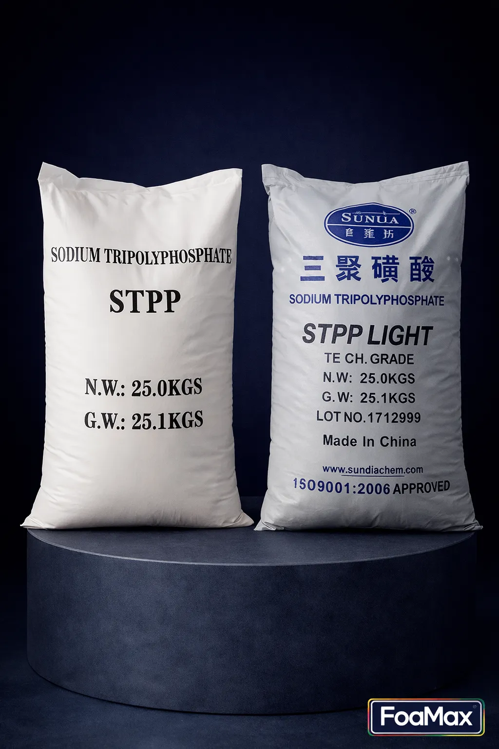 سدیم تری پلی فسفات STPP در کیسه 25 کیلویی مخصوص خرید عمده مواد اولیه شوینده با قیمت مناسب