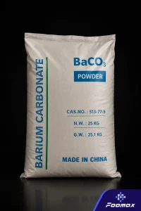 کیسه کربنات باریم (Barium Carbonate) پودر صنعتی؛ ماده اولیه مورد استفاده در صنایع سرامیک، شیشه، آجر، لعاب و سایر صنایع شیمیایی