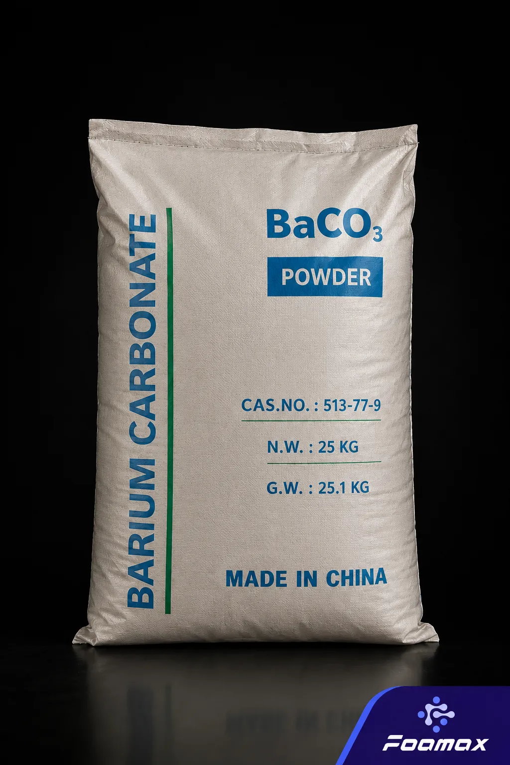 کیسه کربنات باریم (Barium Carbonate) پودر صنعتی؛ ماده اولیه مورد استفاده در صنایع سرامیک، شیشه، آجر، لعاب و سایر صنایع شیمیایی