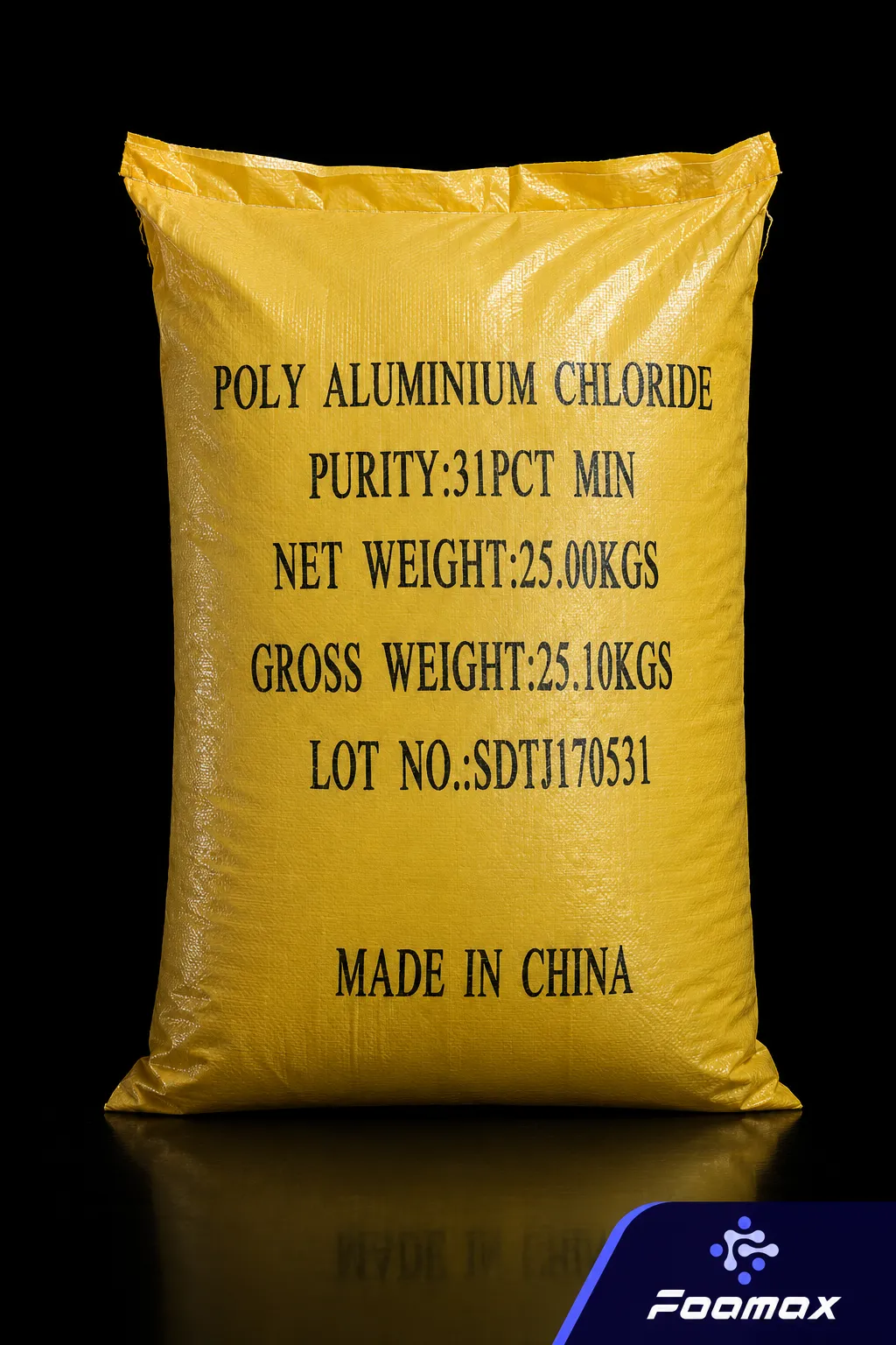 کیسه پلی آلومینیوم کلراید (Poly Aluminium Chloride - PAC) گرید صنعتی؛ منعقدکننده مورد استفاده در تصفیه آب، فاضلاب و فرآیندهای صنعتی