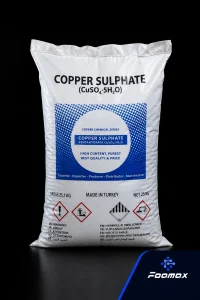سولفات مس پنتاهیدرات صنعتی (Copper Sulfate) عرضه‌شده توسط فومکس شیمی
