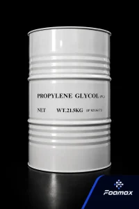بشکه پروپیلن گلیکول صنعتی (Propylene Glycol) با بسته‌بندی فلزی، مناسب برای صنایع غذایی، دارویی، آرایشی و بهداشتی و شیمیایی – فومکس شیمی