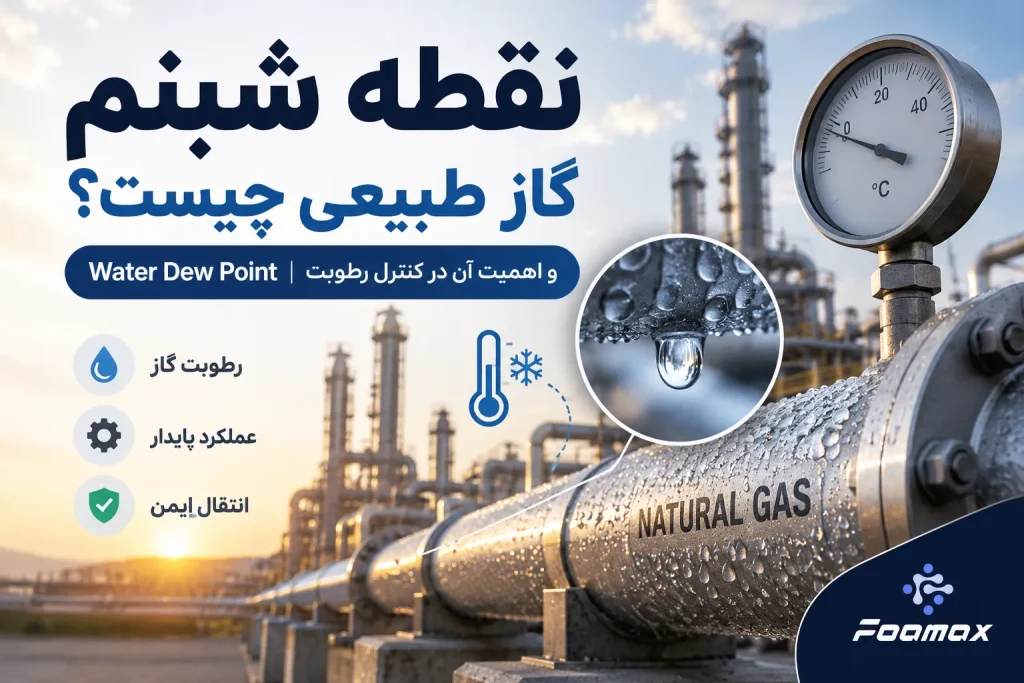 نقطه شبنم گاز طبیعی و Water Dew Point با نمایش رطوبت و تشکیل قطرات آب روی خط لوله گاز